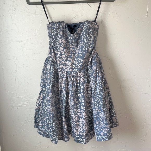 Strapless Floral Dress - Picture 2 of 6